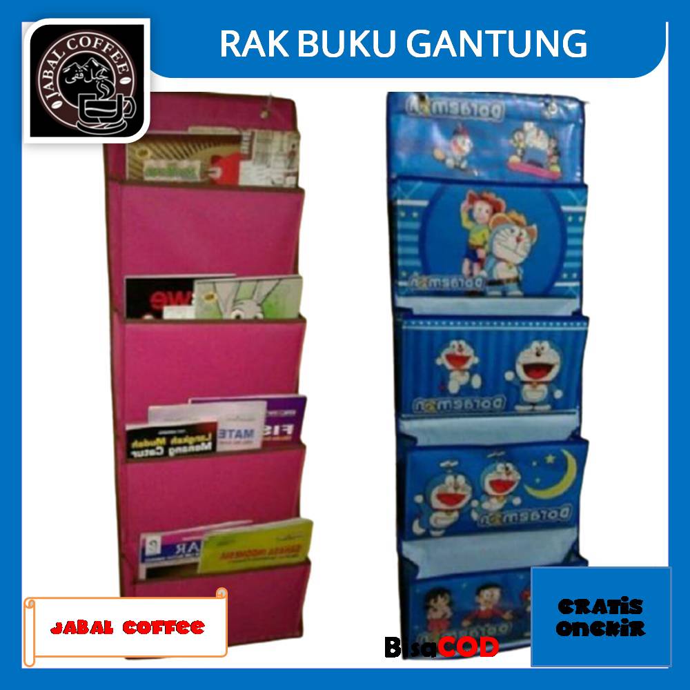 Rak Buku Gantung Karakter 320 Gram / Rak Buku Serbaguna / Rak Buku Karakter Kode 26