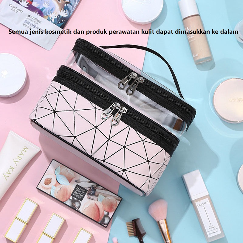 Pouch make up/ Cosmetic Bag Organizer /Tas make up Tas Kosmetik/Tas Kosmetik Travel Transparan /Tas makeup aesthetic/Tempat make up/Kotak make up