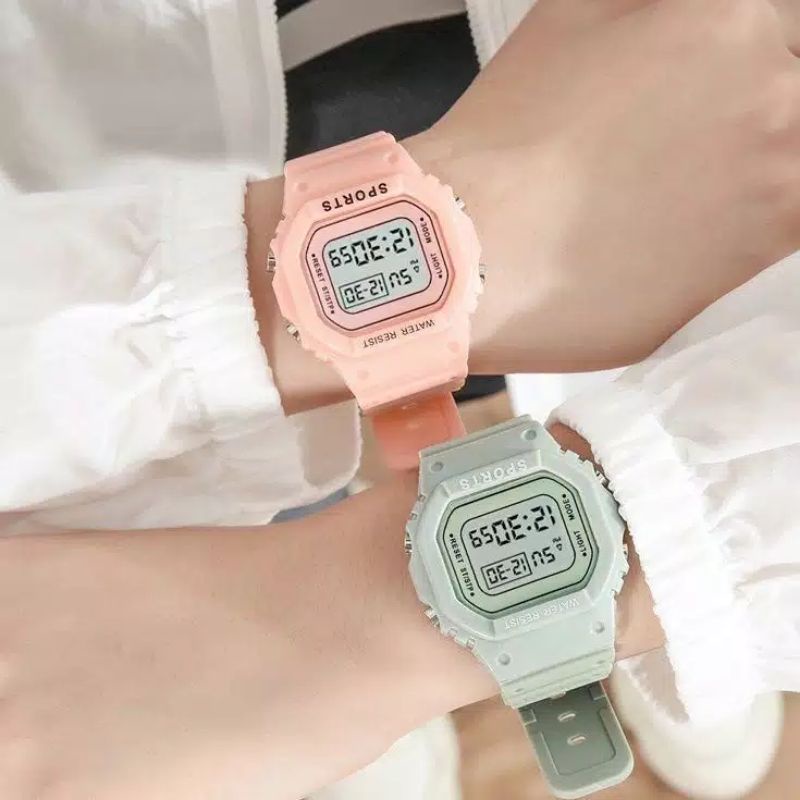 Jam Tangan Wanita Digital Korean Style Sport / Jam Tangan Digital Fashion