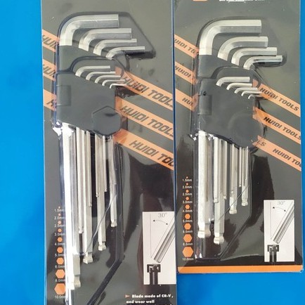 Kunci L Set Lengkap 9 Piece Ball Point Hex Key Murah MERIAH