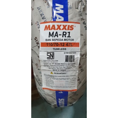 Maxxis MA R1 110 70 -12 51L TL Tubless Ban Luar Vespa Matic Sprint Primavera scoopy soft compound