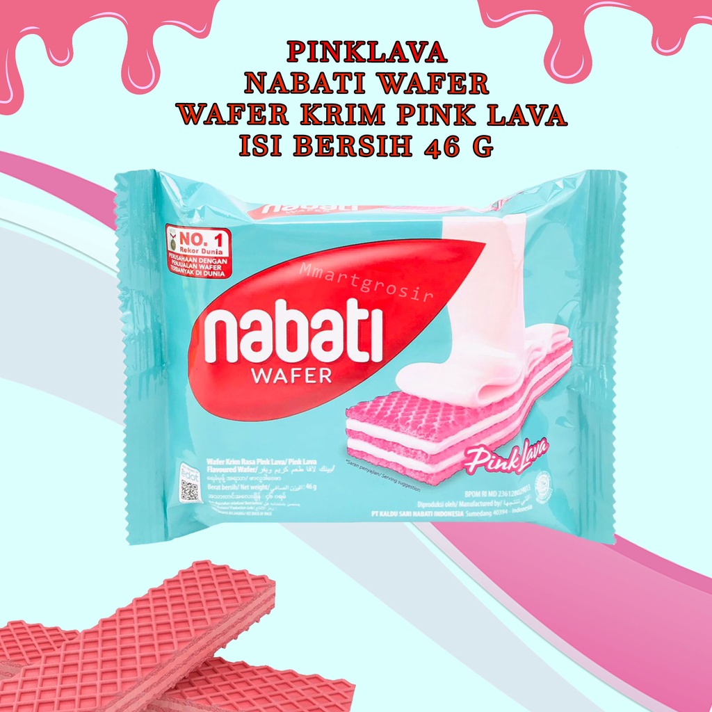 

NABATI WAFER KRIM RASA PINK LAVA 37g