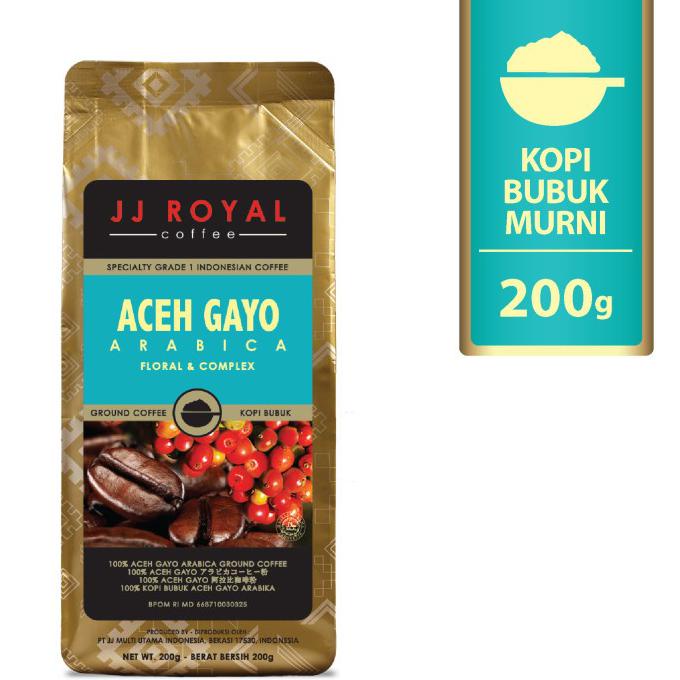 

Hot Sale Jj Royal Kopi Aceh Gayo Arabica Ground Bag 200G Terbatas