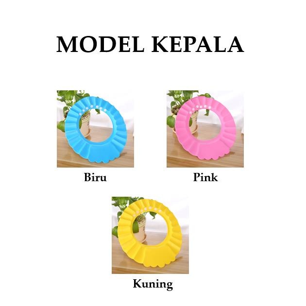 Topi Keramas Anak Bayi Pelindung Mata Kids Shower Cap/C6-139