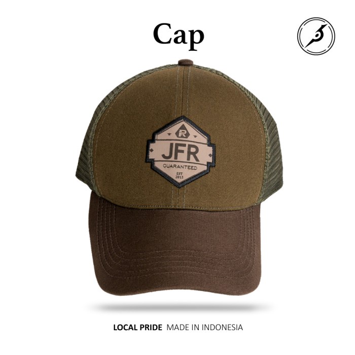 Topi Pria Topi Pria Baseball Jaring Topi cowok Original JFR Bahan Canvas Twill - ARMY JCAP05(A3W7) T