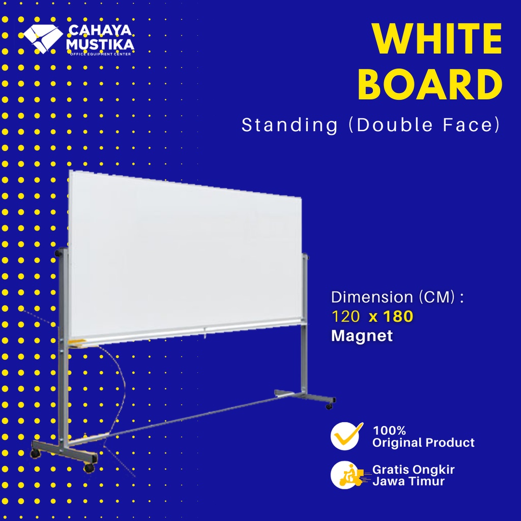 

Jual Papan Tulis GH Di Malang Whiteboard Standing Magnet Uk 120x180 cm