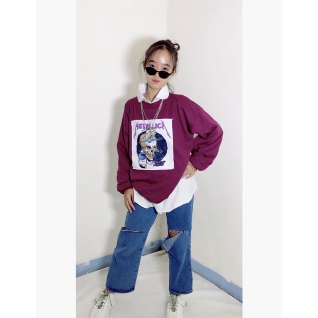 METALICA SWEATER WANITA MURAH CREWNECK KEKINIAN