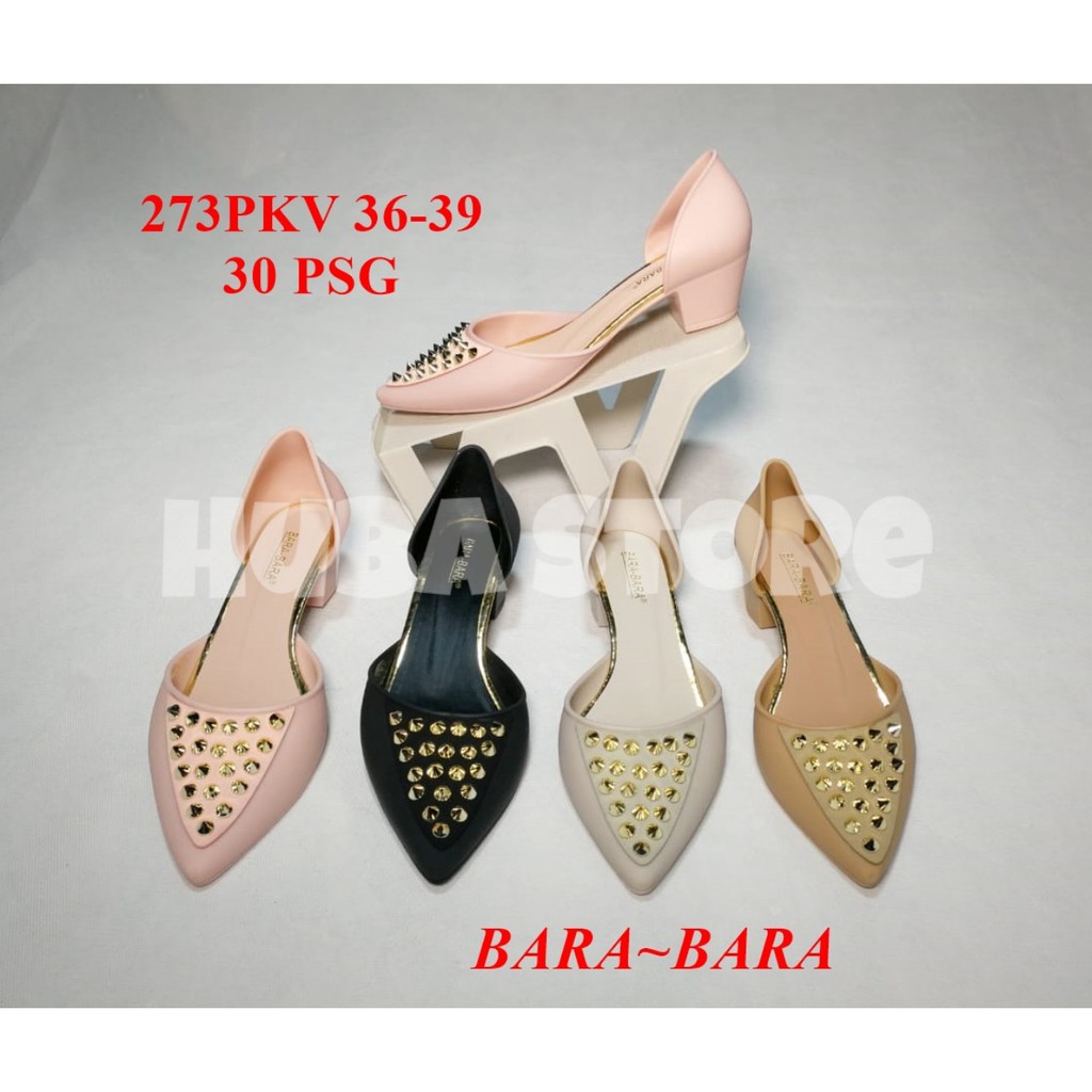 Sepatu Wanita jelly heels 3cm barabara Sepatu cewek Impor Jelly 273PKV