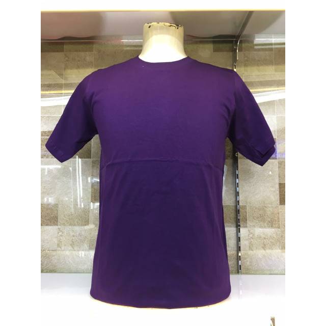 Kaos Polos Tshirt Oneck Kaos Polos Pria Wanita Lengan Pendek Warna Ungu Bengkulu Store Shopee Indonesia