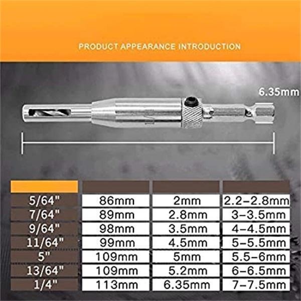 Mata Bor Hinge Hole Opener Self Centering Drill Bit 4 PCS - ZM-21 - Silver