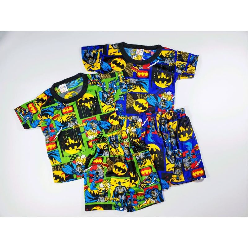 BAJU ANAK COWO KARAKTER BATMAN SET