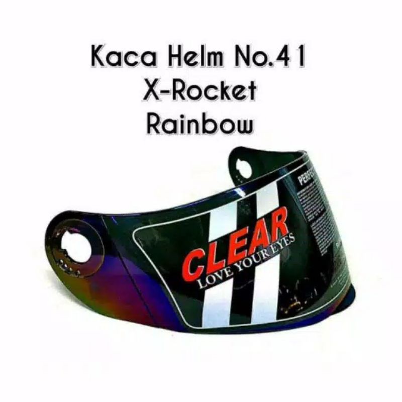 Kaca Helm KYT X - Rocket Original Merek Clear Kaca Pelangi KYT x roket