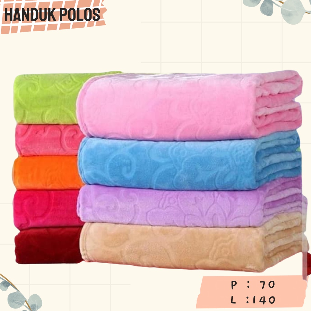 Baru Handuk Besar microfiber Polos UKURAN BESAR 70 x 140 / Handuk Mandi Lembut / Handuk Polos Dewasa