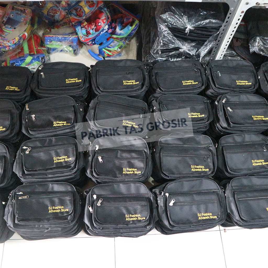 PRODUSEN TAS GROSIR SEMINAR PROMOSI RANSEL SELEMPANG SLINGBAG DJ FASHION STORE CUSTOM BORDIR SABLON