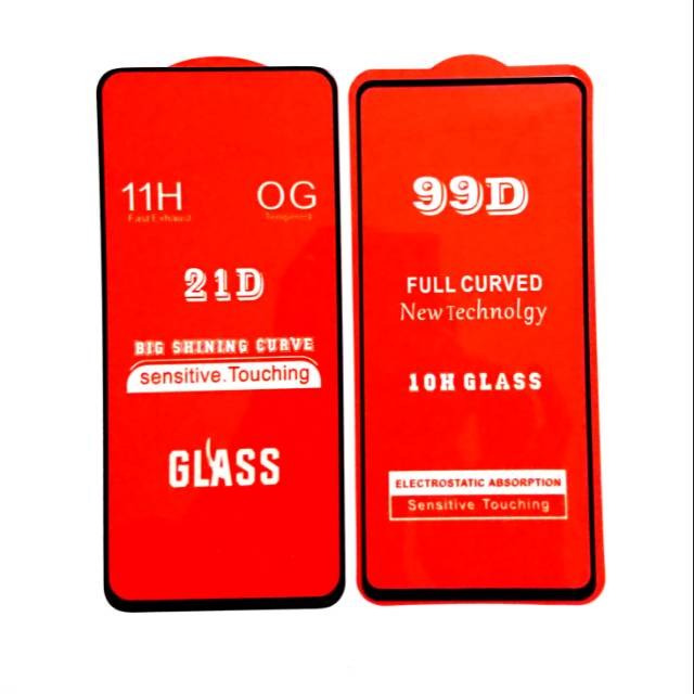 Tempered Glass Full Cover Samsung A51  A71 ~ Realme 6 Pro