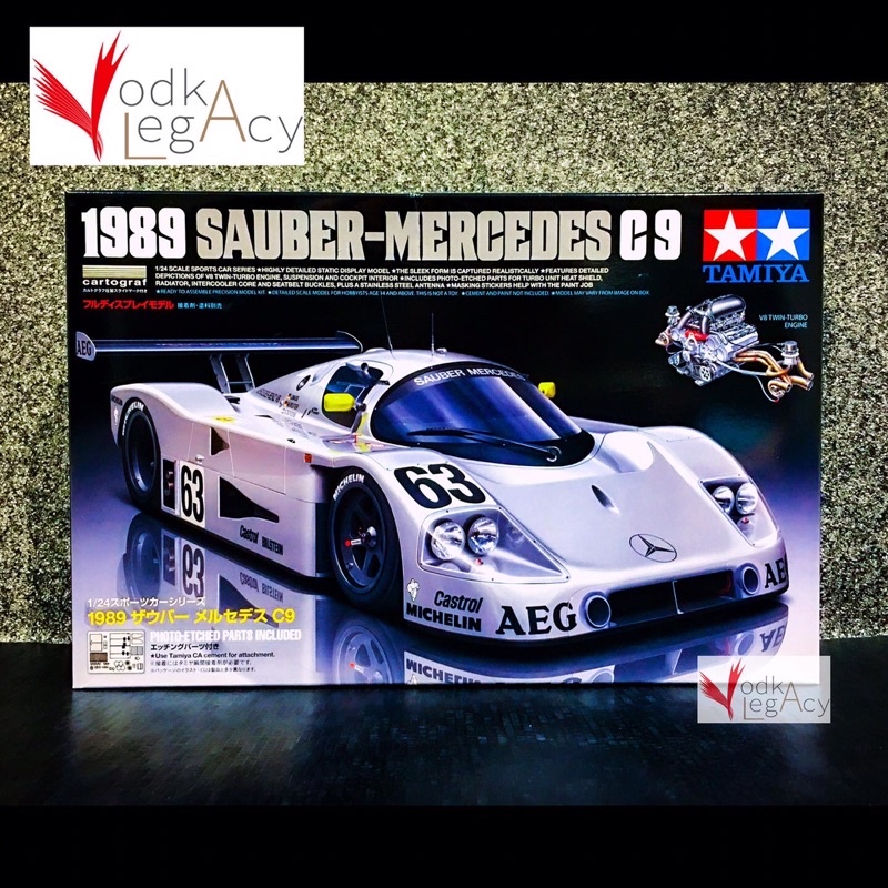 Tamiya 1/24 Sports Car 1989 Sauber Mercedes C 9 with Photo Etched Parts Model Kit