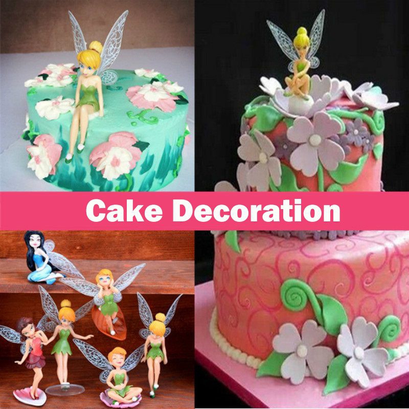 6pcs/Lots Tinkerbell Tinker Bell Fairy Girls Dolls 6pcs Figures Cake Topper Party Toy Gift