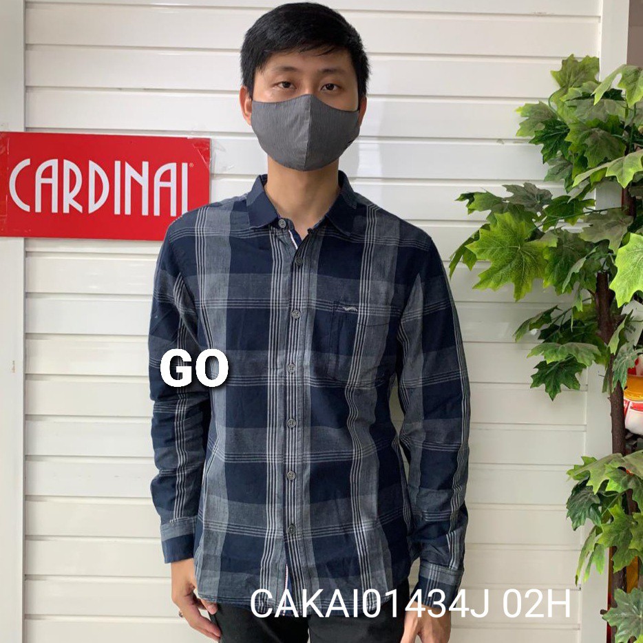 BB CARDINAL KEMEJA JEANS Slimfit Hem Pria Baju Cowok Pakaian Pria Lengan Panjang KEREN!!!