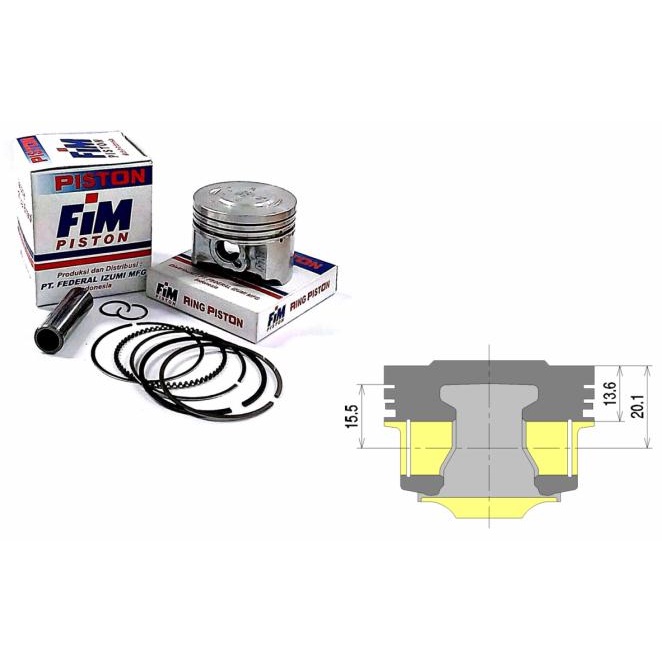PISTON KIT FIM45 FIM 45 JUPITER Z