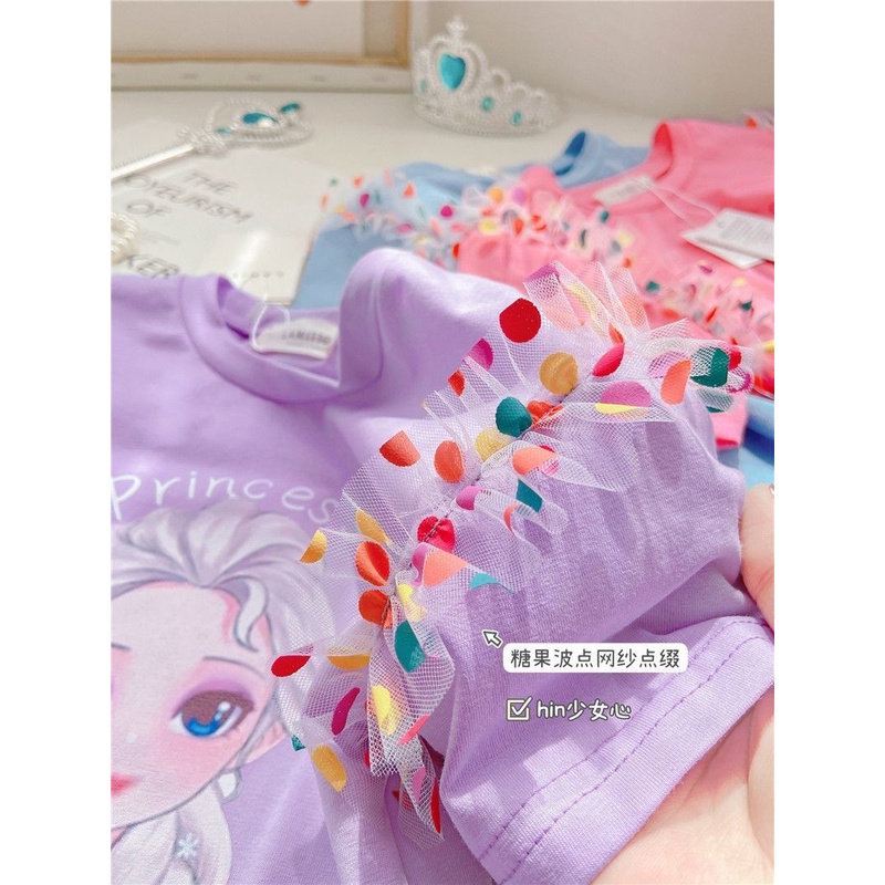 KAOS T-SHIRT BAJU ANAK PEREMPUAN 3D FROZEN ELSA SUMMER STYLE 2022 202233