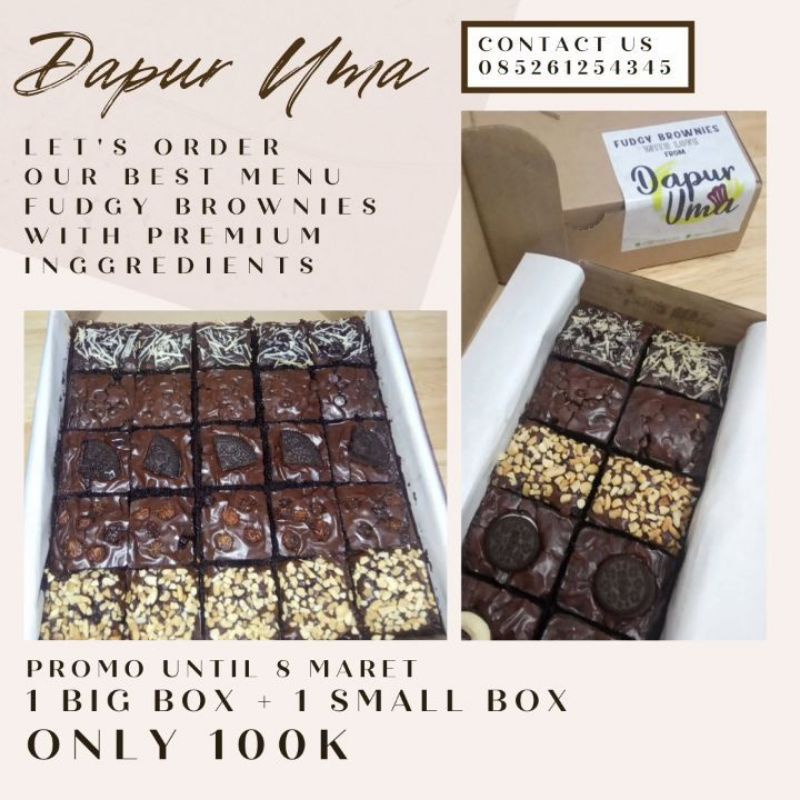 

PROMO fudgy brownies / brownies panggang