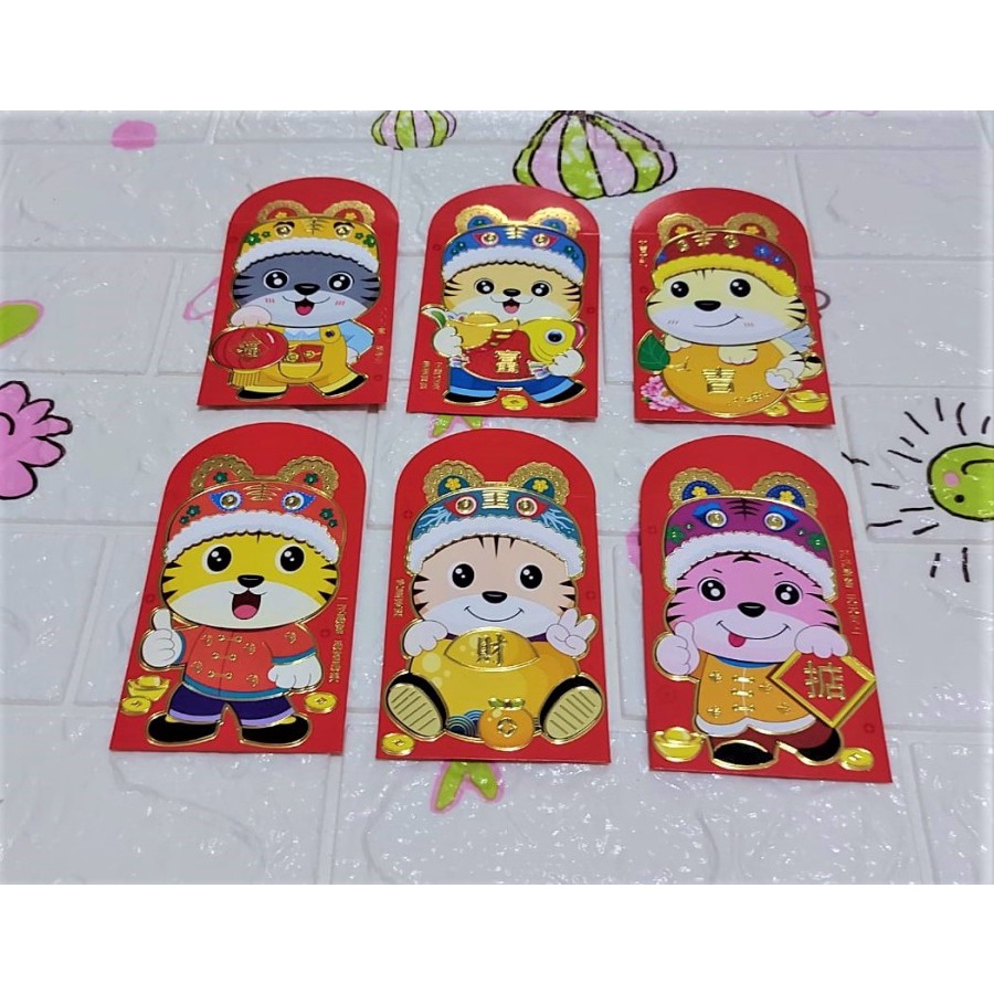 

Angpao Imlek Shio Macan Fancy Lucu Harga Murah LL1127 Isi 6 Mix Tebal