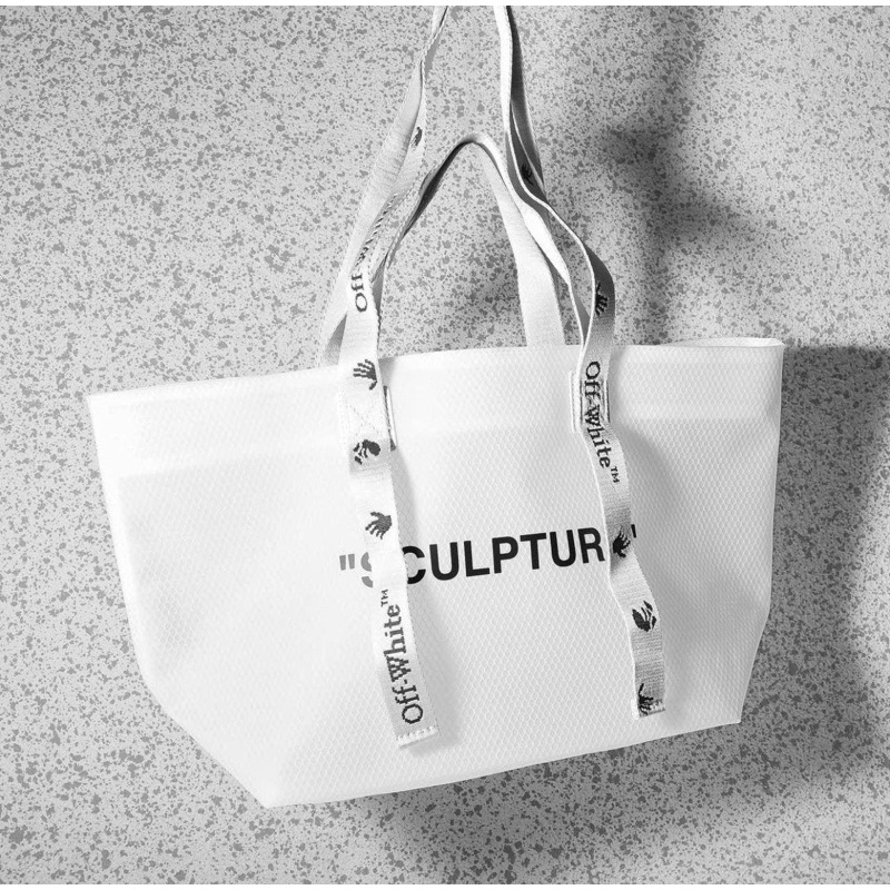 Tas off white sculpture small tote white