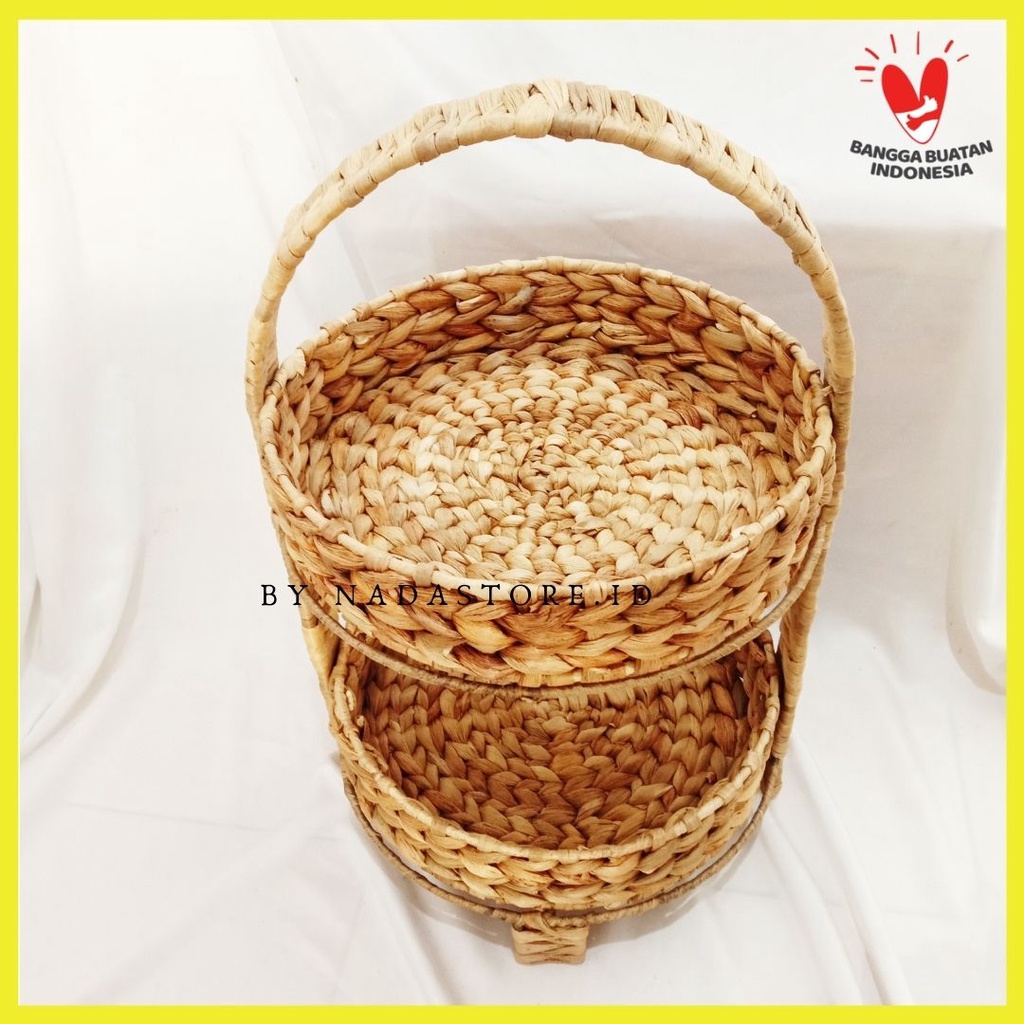 TATAKAN BUAH - KERANJANG BUAH / FRUIT BASKETS FROM WATERHYACINTH , DISPLAY BASKETS CODE EC-04