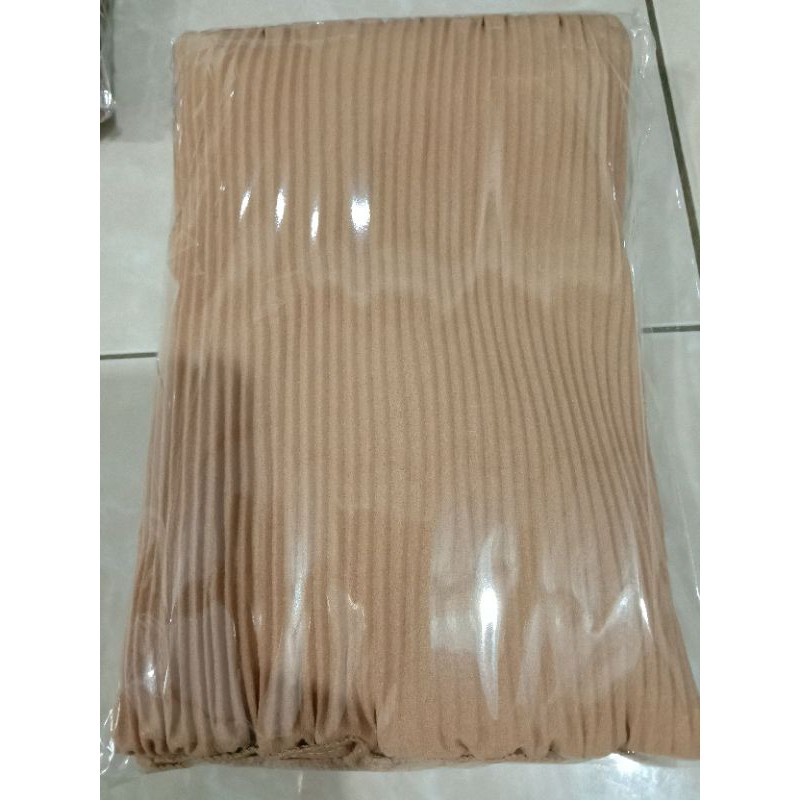 Pasmina Plisket / Pleated Shawl Plisket Duyung-coklat susu