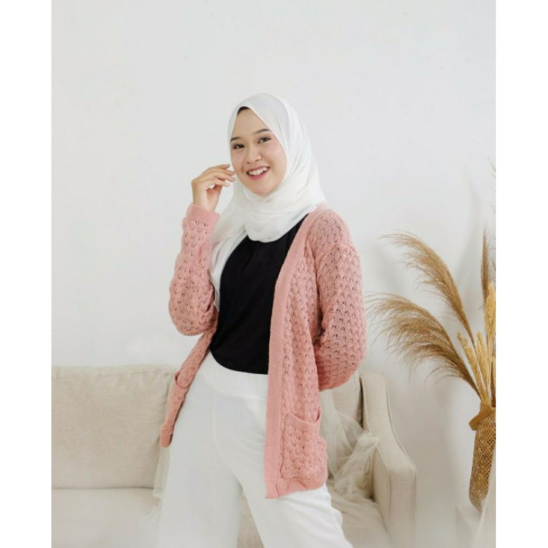 Freya Pocket Popcorn Cardi - outer rajut