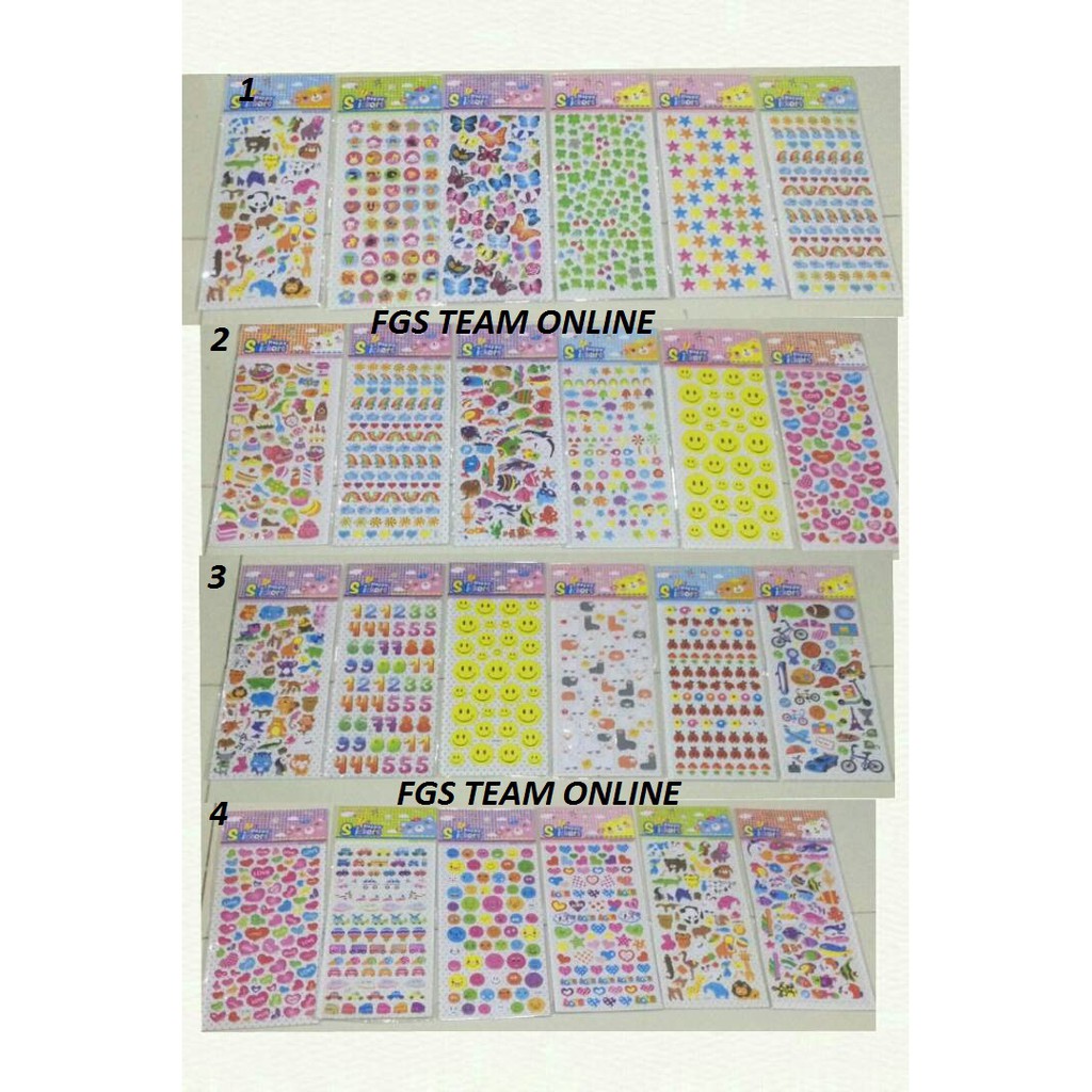 

MAINAN ANAK STICKER PANJANG HAPPY KARAKTER/HADIAH GOODIEBAG STHP-1