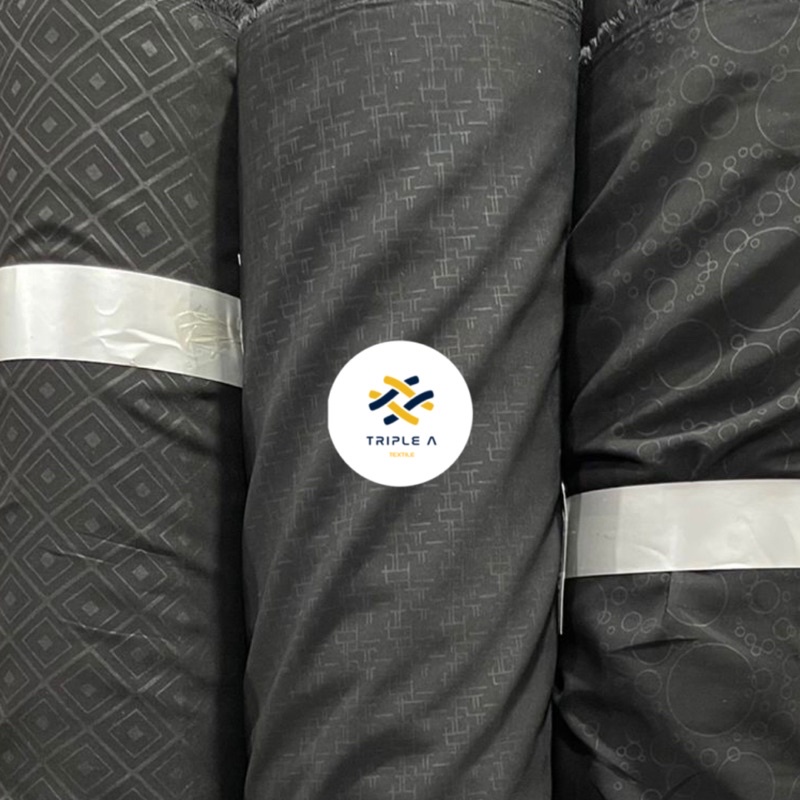 KAIN JETBLACK EMBOSS METERAN PER 1/2 METER || KAIN JETBLACK SPESIAL HITAM TERMURAH