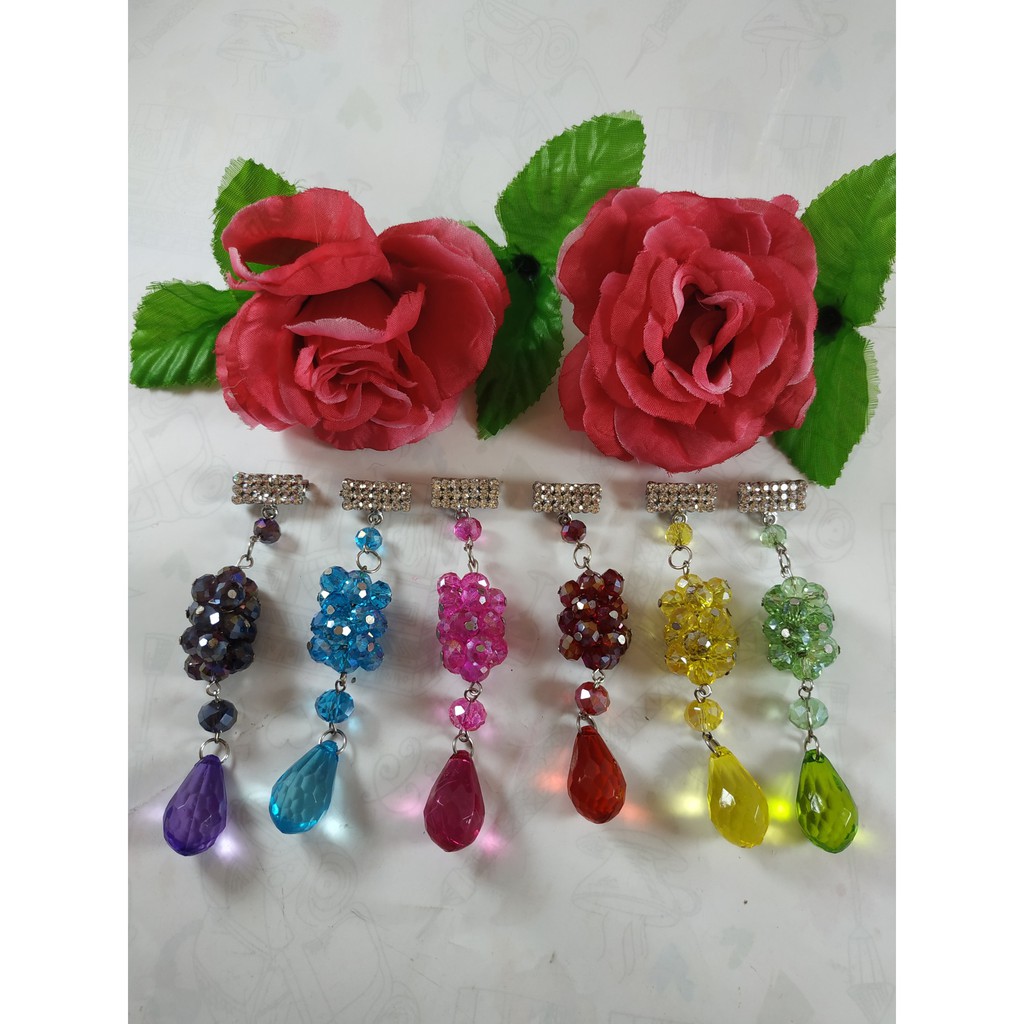 Bros Dagu hijab/bros jilbab  fashion wanita muslim kristal tetes cantik -Pin Bros tokopelanginicer
