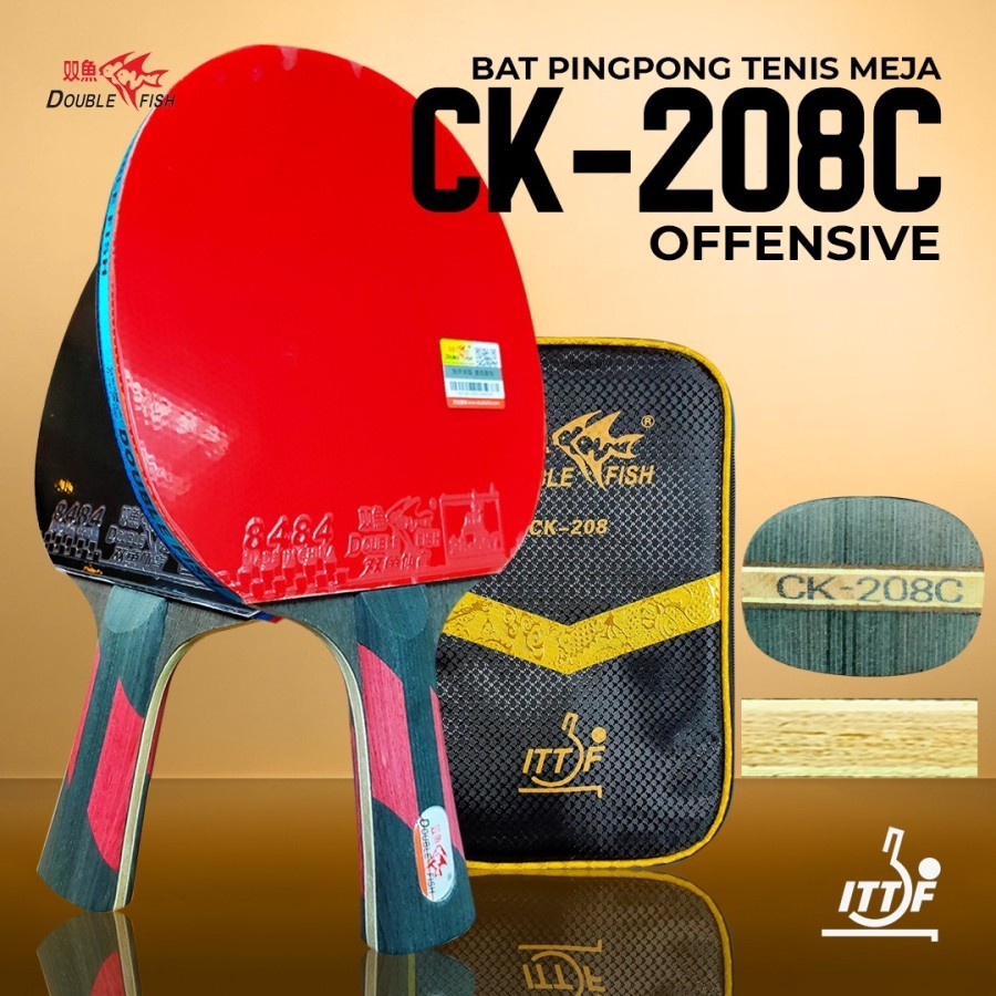 Bet Pingpong Tenis Meja Double Fish CK-208 ITTF