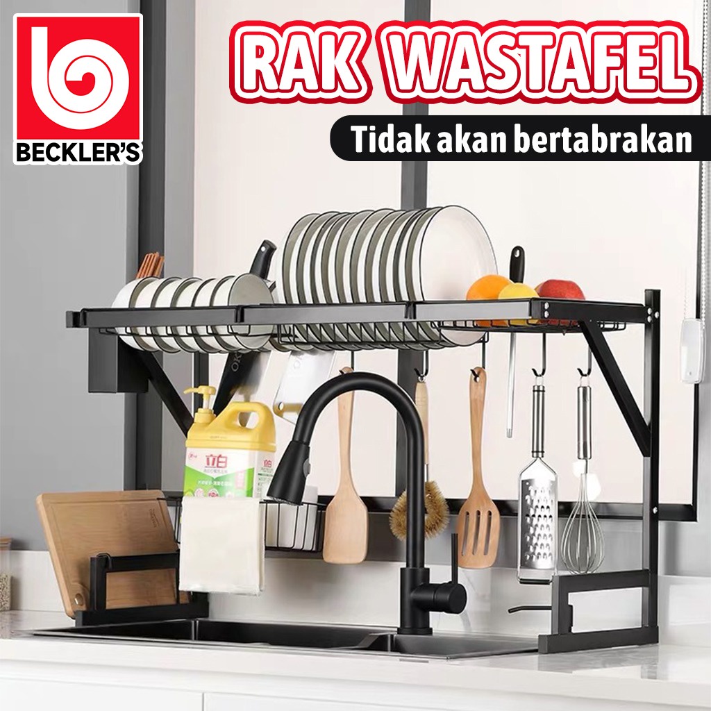 Rak Piring Wastafel Stainless/Rak Piring Anti Karat/Peralatan Dapur Kokoh 2 UKURAN