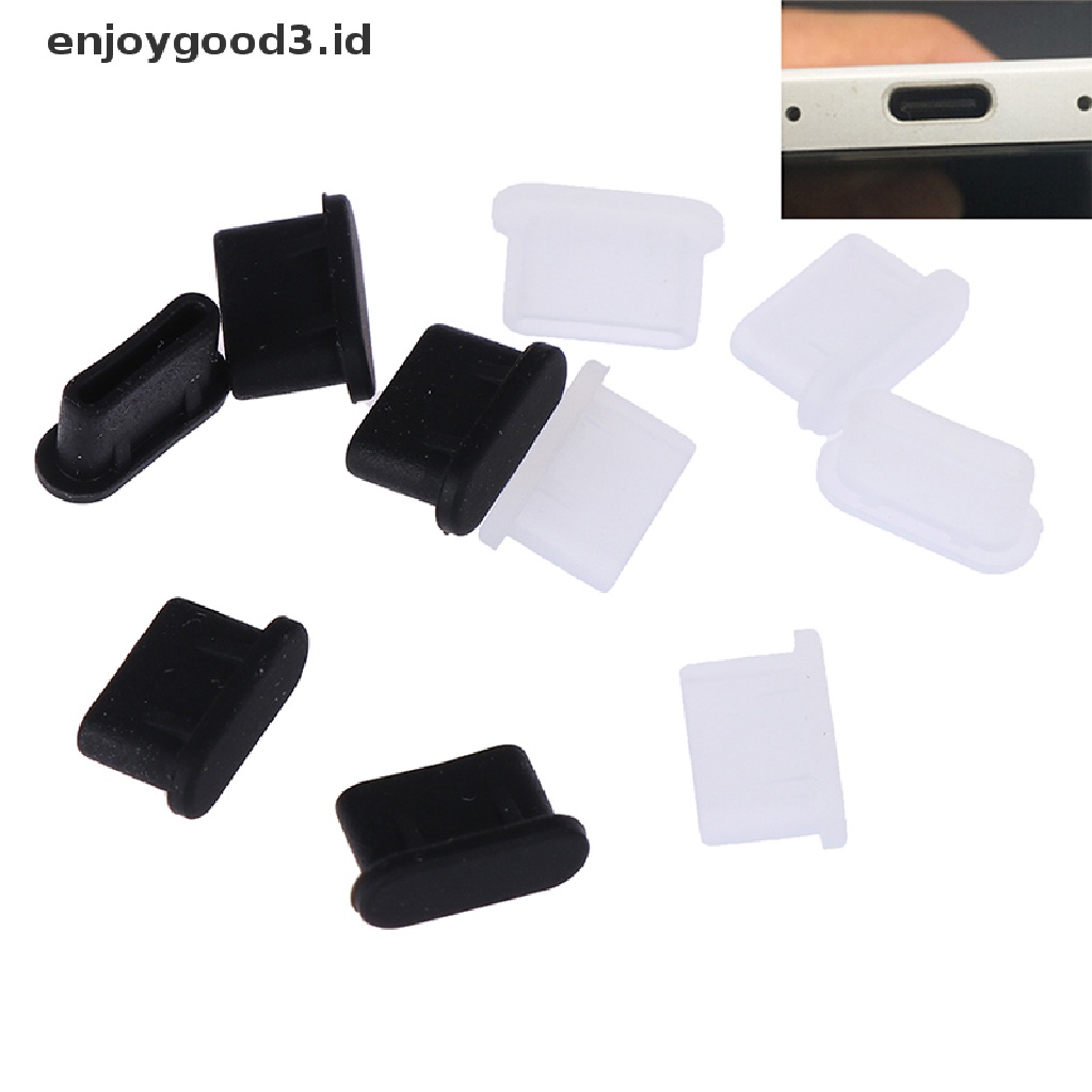 Rready Stock 5pcs Tutup jack charger USB Tipe-c anti Debu (ID)