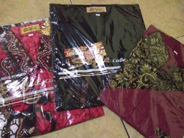 Kemeja Batik Koko Fashion Pria Kombinasi Bordir