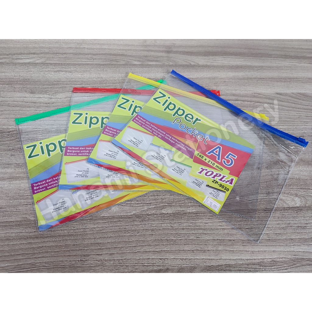 

Map Seleting Giro / Tempat Giro / Zipper Pocket A5 / Transparan