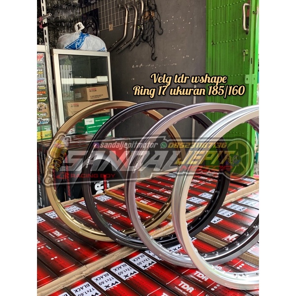 VELG TDR BROWN TITANIUM MIRROR RING 17 UKURAN 185-160 ORIGINAL TDR