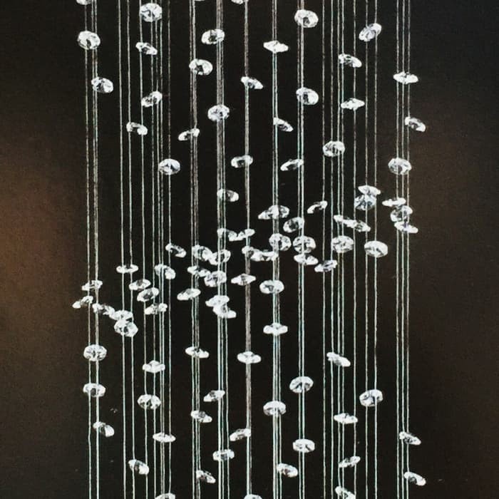 LAMPU PLAFON GANTUNG HIAS CRISTAL LED +REMOTE