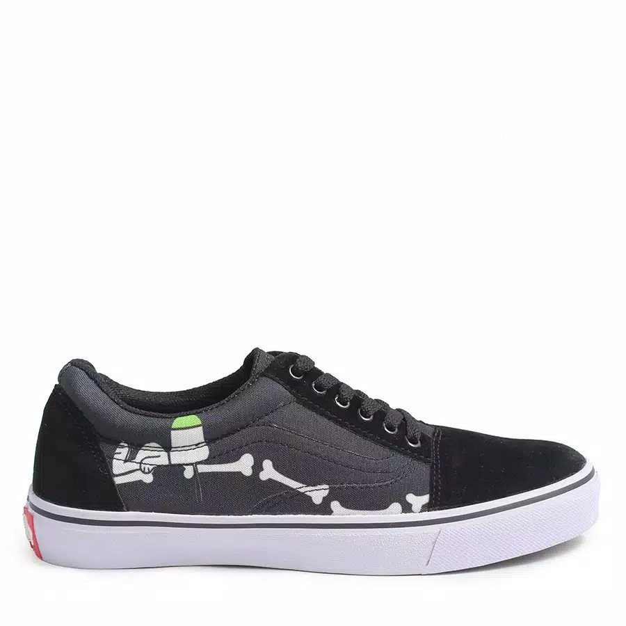 SEPATU VANS AUTHENTIC FULL BLACK HITAM POLOS WHITE PUTIH OLDSKOOL ERA ICC IFC DT