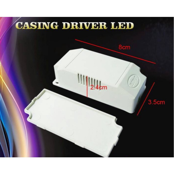 Box Casing Plastik for LED Driver Tipe C Ukuran 8 x 3,5 x 2,4 cm