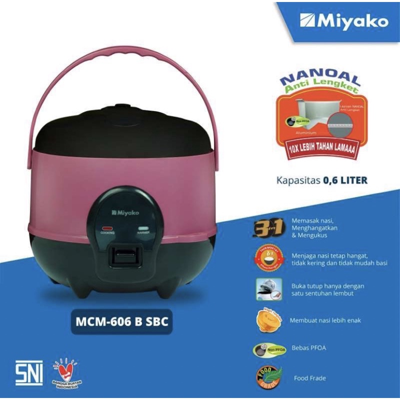 MIYAKO MAGIC COM MCM 606A/606B SBC 0,6LITER 3IN1 - 100% ORI