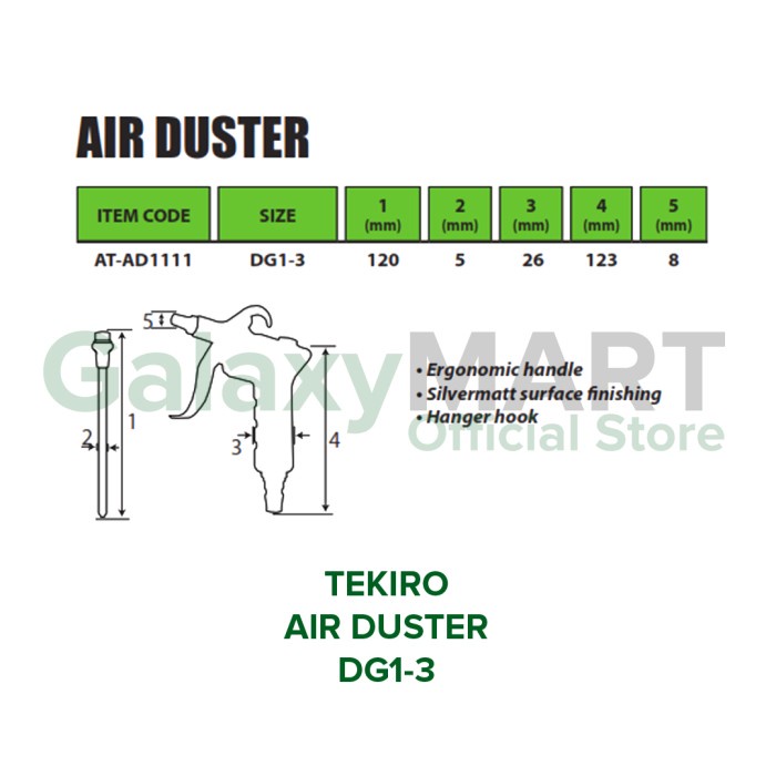 TEKIRO AIR DUSTER / AIR DUSTER GUN / TEMBAKAN ANGIN