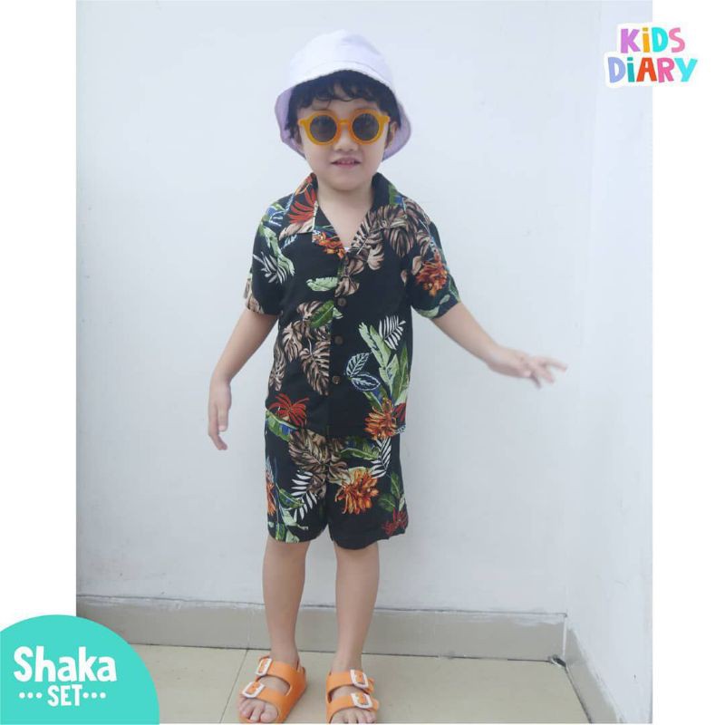 KIDS.DIARY SAKHA SET BAJU PANTAI SETELAN ANAK LAKI-LAKI 8-10TH