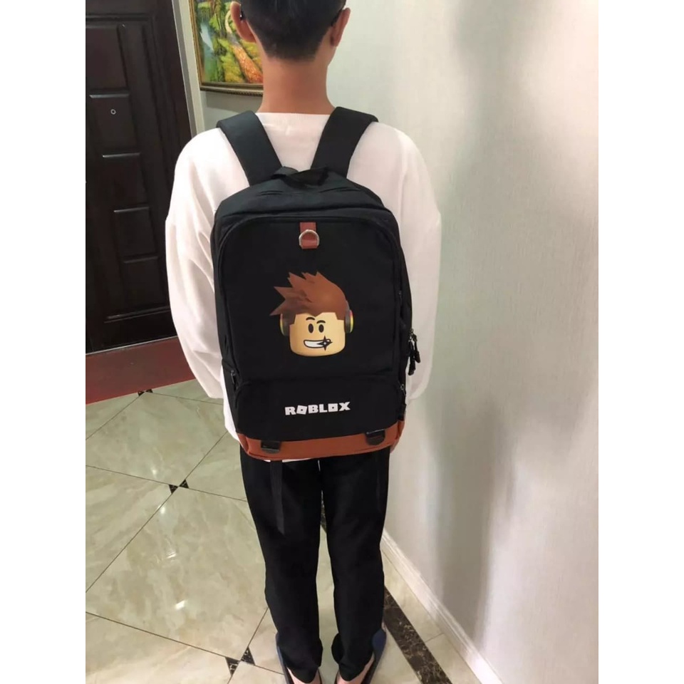 Roblox Tas Ransel Sekolah Anak Laki-laki Tk Sd Smp Karakter - Hitam Merah Abu-abu