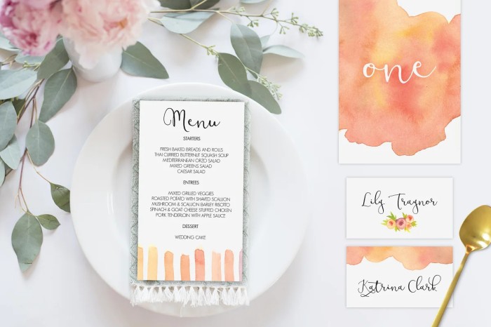 Soft Wedding Watercolor Invitation Big Set - Photoshop