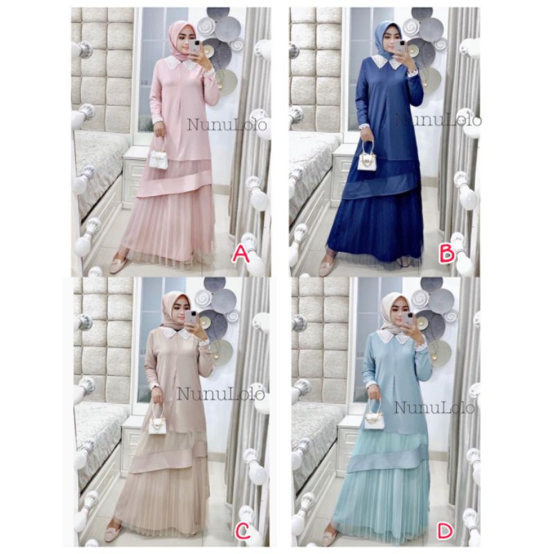 Ready.. Yasmin Set by NunuLolo Gamis Muslim Original