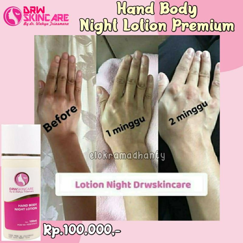 NIGHT LOTION PREMIUM DRW SKINCARE  / LOTION MALAM DRW SKINCARE 100% BPOM