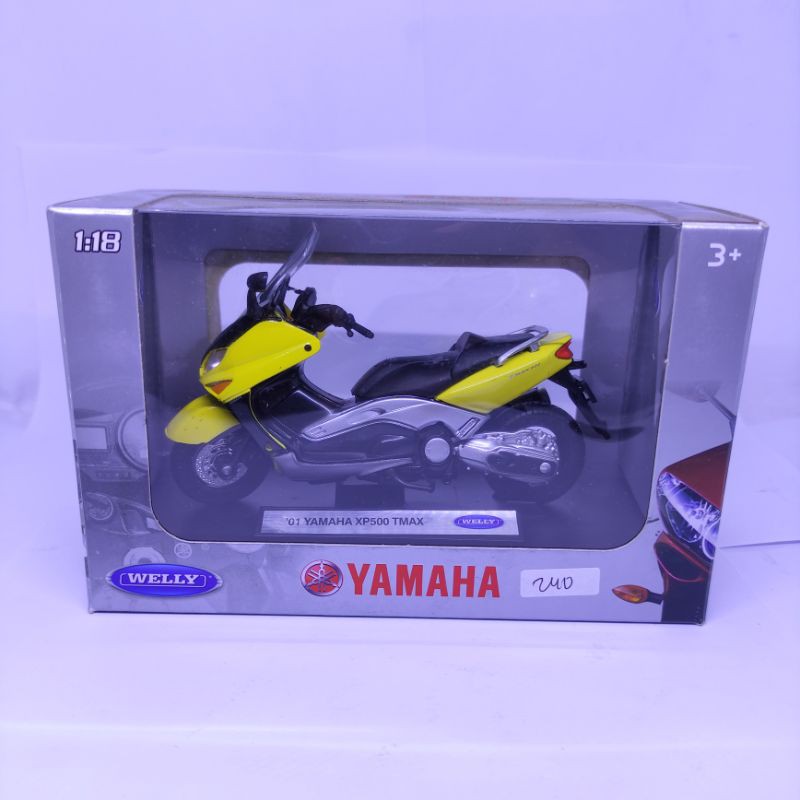Diecast Miniatur Motor Yamaha TMax Mainan Motor Replika Pajangan